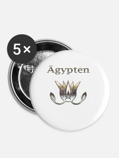 Ägypten 42 - Buttons klein 25 mm (5er Pack) - Weiß