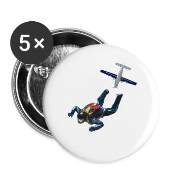 Skydiver - Buttons small 1''/25 mm (5-pack) - white - Front