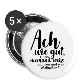 Oh, comme c'est bon - Lot de 5 petits badges (25 mm) - blanc - Devant