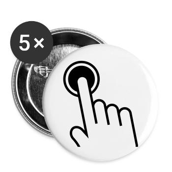 touch__f1 - Buttons small 1''/25 mm (5-pack) - white - Front