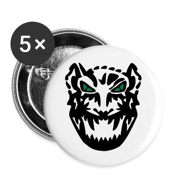 tiger_ear_vec_2 en - Buttons small 1''/25 mm (5-pack) - white - Front