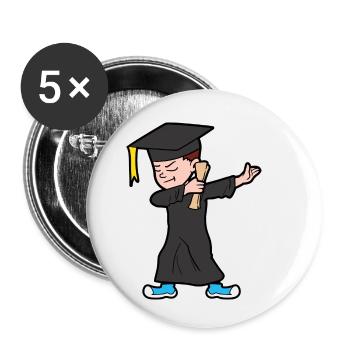 Dabbing Dab graduation - Buttons small 1''/25 mm (5-pack) - white - Front