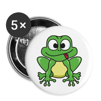 frog - Buttons small 1''/25 mm (5-pack) - white - Front