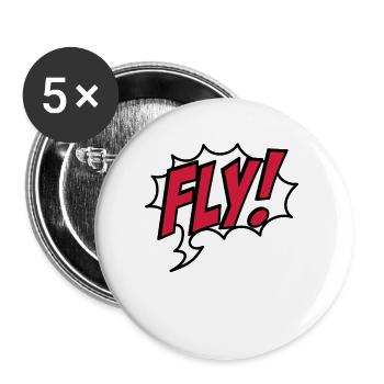 fly - Buttons small 1''/25 mm (5-pack) - white - Front