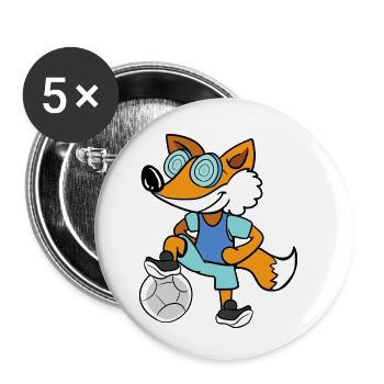 Fuchs - Buttons klein 25 mm (5er Pack) - Weiß - Vorne