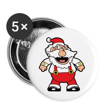 Christmas - Buttons small 1''/25 mm (5-pack) - white - Front