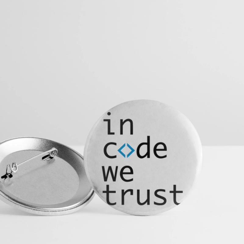 dans le code, nous l'espérons, développeur, codeur Lot de 5 petits badges (25 mm)