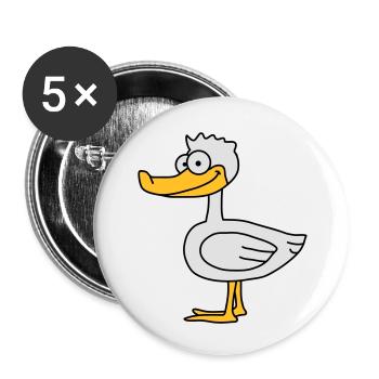 Duck - Buttons small 1''/25 mm (5-pack) - white - Front