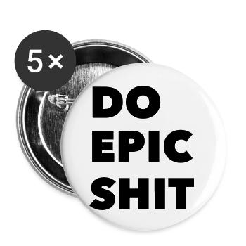 DO EPIC SHIT - Buttons klein 25 mm (5er Pack) - Weiß - Vorne