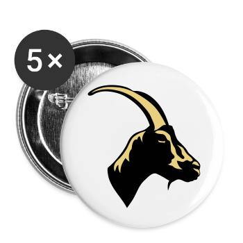 chevre animal domestique goat 1 - Lot de 5 petits badges (25 mm) - blanc - Devant