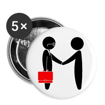 A lawyer meets a client - Buttons small 1''/25 mm (5-pack) - white - Front