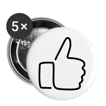 Daumen hoch! - Buttons klein 25 mm (5er Pack) - Weiß - Vorne