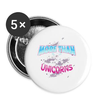 Unicorn - Buttons small 1''/25 mm (5-pack) - white - Front