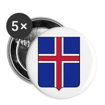 iceland - Buttons small 1''/25 mm (5-pack) - white - Front