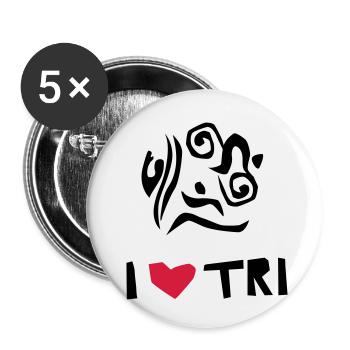 triathlon freestyle - Lot de 5 petits badges (25 mm) - blanc - Devant