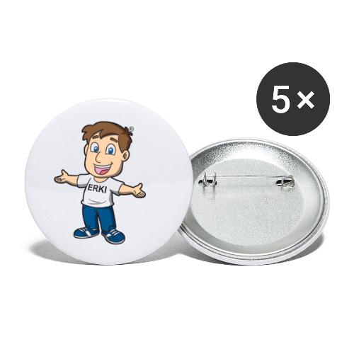 Dein Erkelenz Maskottchen ERKI - Buttons klein 25 mm (5er Pack)