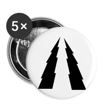eclair - Lot de 5 petits badges (25 mm) - blanc - Devant