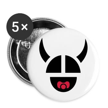 Wikingerkind - Buttons klein 25 mm (5er Pack) - Weiß - Vorne