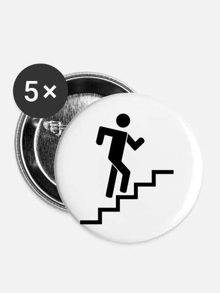 stairs runner - Buttons klein 25 mm (5er Pack) - Weiß
