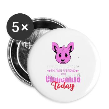 Chinchilla Gift South America Rodent Pet - Buttons small 1''/25 mm (5-pack) - white - Front