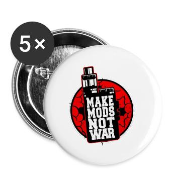 Vape - Buttons small 1''/25 mm (5-pack) - white - Front