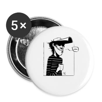 Street Art Lovers Käppi Coffee T-Shirt - Buttons small 1''/25 mm (5-pack) - white - Front