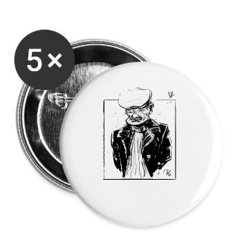 Street Art Lovers Grandpa Grandpa Bintage T-Shirt - Buttons small 1''/25 mm (5-pack) - white - Front