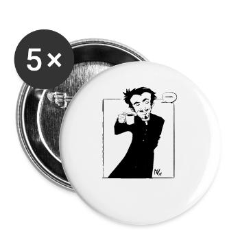 Street Art Lovers Kaffee Priester Pfarrer T-Shirt - Buttons klein 25 mm (5er Pack) - Weiß - Vorne