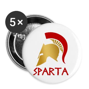 Sparte - Lot de 5 petits badges (25 mm) - blanc - Devant