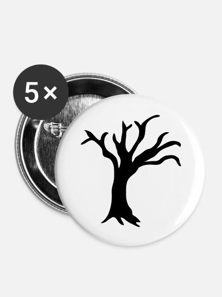 Tree - Buttons klein 25 mm (5er Pack) - Weiß