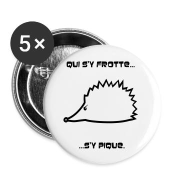Who rubs there picnic - Buttons small 1''/25 mm (5-pack) - white - Front
