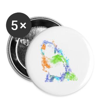 parrot - Buttons small 1''/25 mm (5-pack) - white - Front