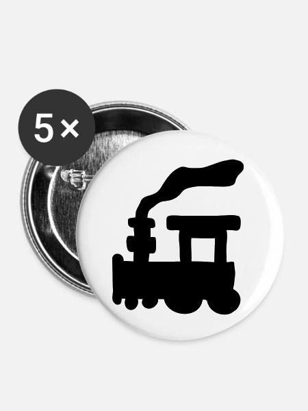 Small Train - Buttons klein 25 mm (5er Pack) - Weiß