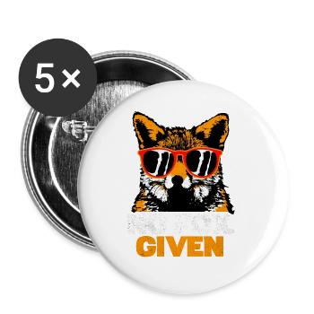 Fox - Buttons small 1''/25 mm (5-pack) - white - Front