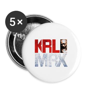 Communisme - Lot de 5 petits badges (25 mm) - blanc - Devant