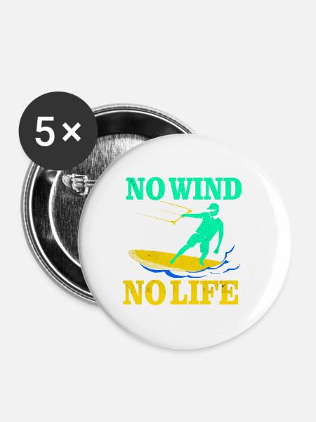 Kiteboard - Buttons klein 25 mm (5er Pack) - Weiß
