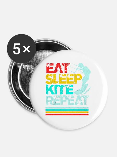 Kiteboard - Buttons klein 25 mm (5er Pack) - Weiß