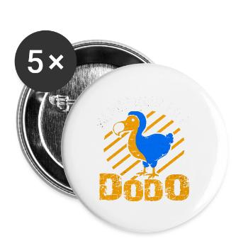 Dodo - Buttons klein 25 mm (5er Pack) - Weiß - Vorne