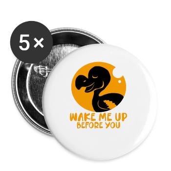Dodo Geschenk Vogel Urzeit Fossil Archäologie Geek - Buttons klein 25 mm (5er Pack) - Weiß - Vorne