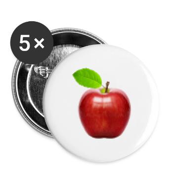 Apple - Buttons small 1''/25 mm (5-pack) - white - Front
