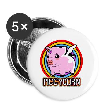 Pig Pig Pig Piglet Boar Boar - Buttons small 1''/25 mm (5-pack) - white - Front
