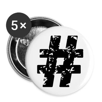 tag_f1 - Lot de 5 petits badges (25 mm) - blanc - Devant