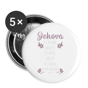 Zeugen Jehovas Zitat JHWH Christ Spruch Geschenk - Buttons klein 25 mm (5er Pack) - Weiß - Vorne