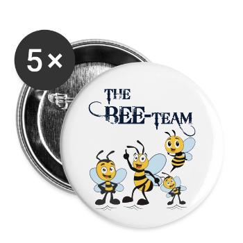 Apiculteurs abeilles - Lot de 5 petits badges (25 mm) - blanc - Devant