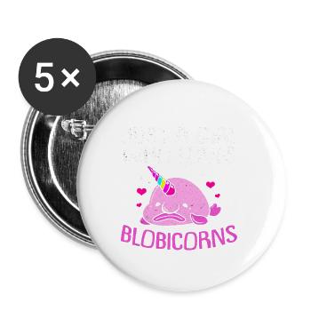 Blobfish - Buttons small 1''/25 mm (5-pack) - white - Front