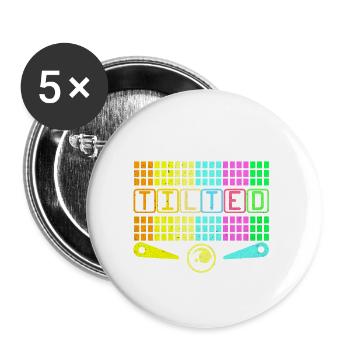 Flipper - Buttons klein 25 mm (5er Pack) - Weiß - Vorne