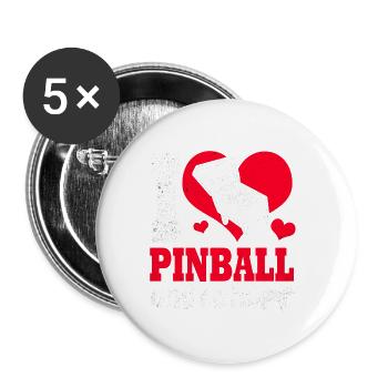 Flipper - Buttons klein 25 mm (5er Pack) - Weiß - Vorne