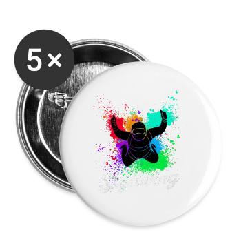 Parachuting - Buttons small 1''/25 mm (5-pack) - white - Front