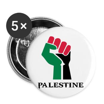 palästinensischen Symbolflagge Palästina - Buttons klein 25 mm (5er Pack) - Weiß - Vorne