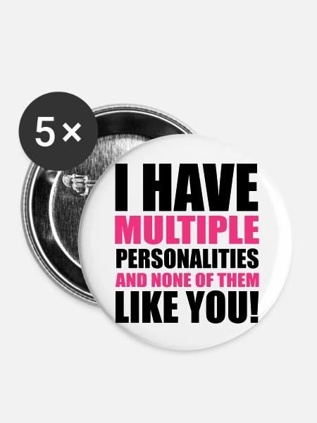 Personalities - Buttons klein 25 mm (5er Pack) - Weiß